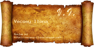 Vecsey Ilona névjegykártya